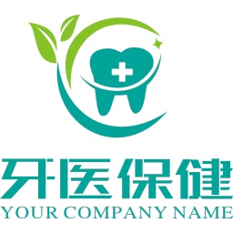 简洁时尚牙科logo标志